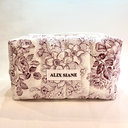 Trousse de toilette fleurs bordeaux