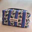 Trousse de toilette rayée et fleurie