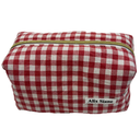 Trousse de toilette vichy rouge et blanc