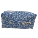 Trousse de toilette fleurs bleu