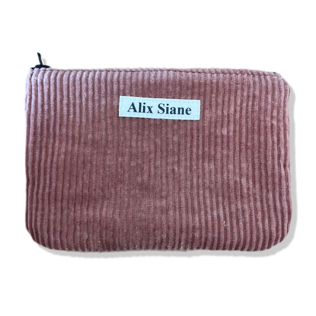 Porte monnaie velours rose