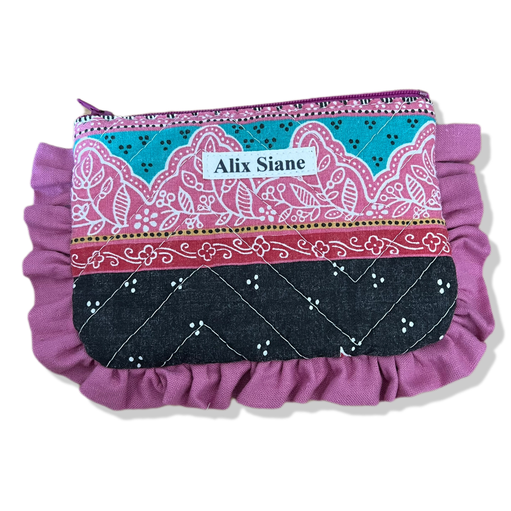 Porte monnaie boir et rose