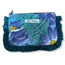 Porte monnaie fleurs violet