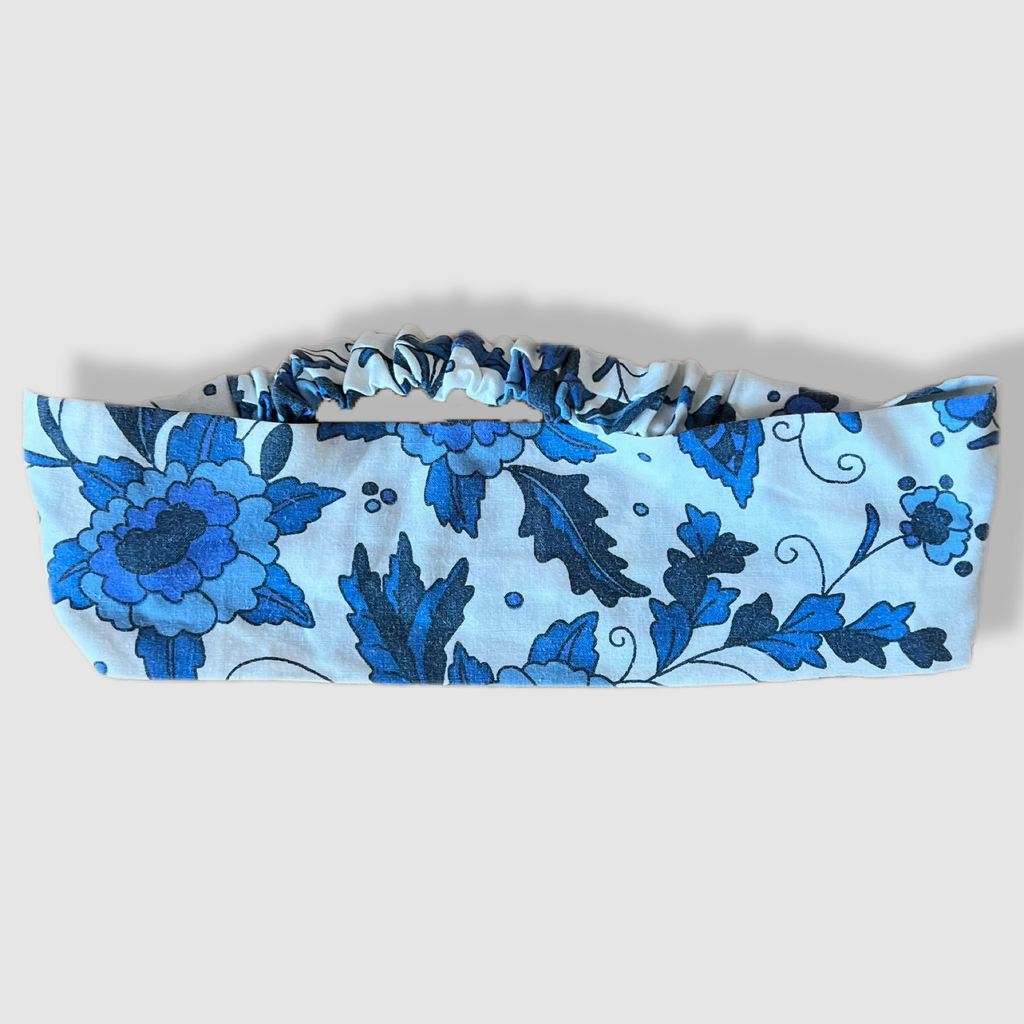 Bandeau fleurs bleu